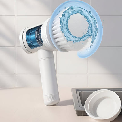 Electric Scrubber Rotary Cleaning Brush with Interchangeable Heads | Fast Surface Cleaning for Home and Car
