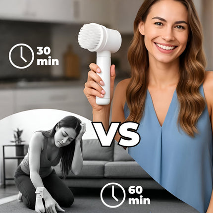 Electric Scrubber Rotary Cleaning Brush with Interchangeable Heads | Fast Surface Cleaning for Home and Car