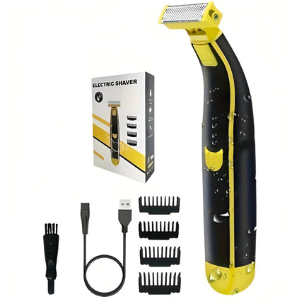 Electric Shaver Body Hair Trimmer with USB Type C Charging | Compact Grooming Tool for Face and Body Touchups
