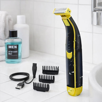 Electric Shaver Body Hair Trimmer with USB Type C Charging | Compact Grooming Tool for Face and Body Touchups