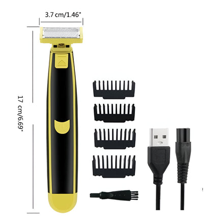 Electric Shaver Body Hair Trimmer with USB Type C Charging | Compact Grooming Tool for Face and Body Touchups