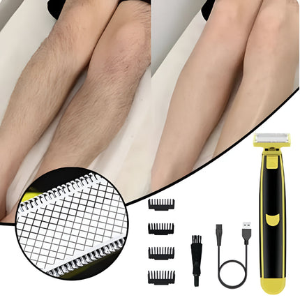 Electric Shaver Body Hair Trimmer with USB Type C Charging | Compact Grooming Tool for Face and Body Touchups
