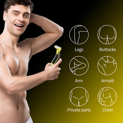 Electric Shaver Body Hair Trimmer with USB Type C Charging | Compact Grooming Tool for Face and Body Touchups