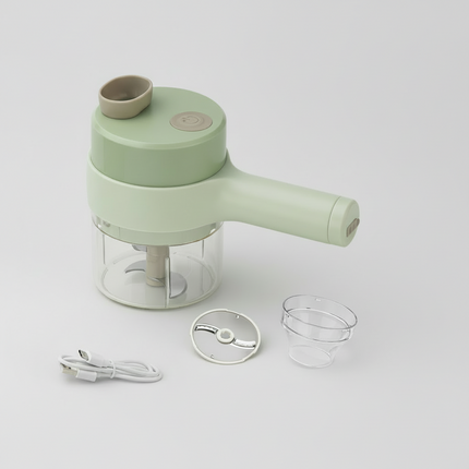 Electric Vegetable Chopper with Stainless Steel Blades | Wireless Kitchen Cutter for Quick Meal Prep