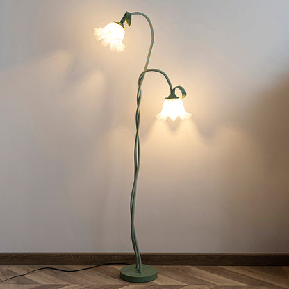 Elegant Floral Floor Lamp | Adjustable Brightness & Stylish Design | Modern Standing Lamp for Living Room Decor 0