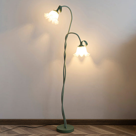 Elegant Floral Floor Lamp | Adjustable Brightness & Stylish Design | Modern Standing Lamp for Living Room Decor 0