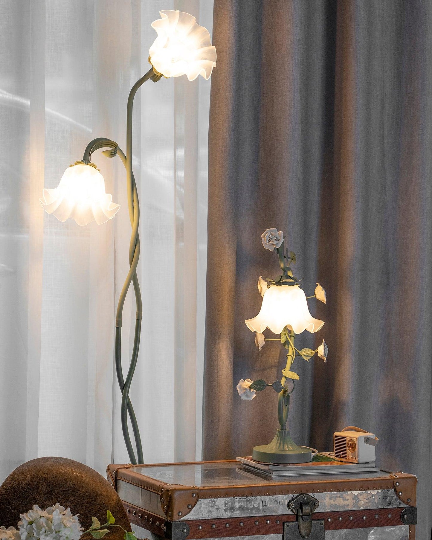 Elegant Floral Floor Lamp | Adjustable Brightness & Stylish Design | Modern Standing Lamp for Living Room Decor 7
