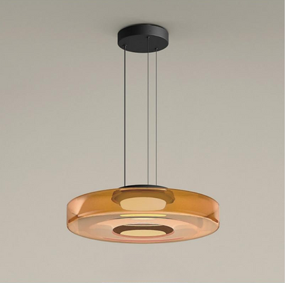 Elegant Glass Pendant Lamp | Bauhaus Style Hanging Light with Adjustable Cord for Modern Spaces 0