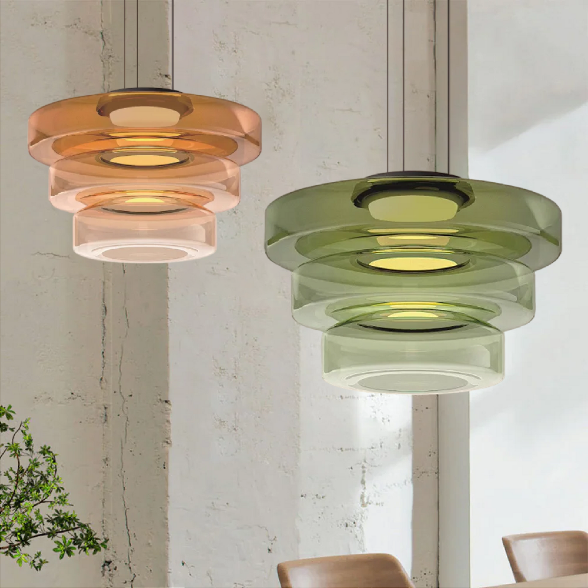 Elegant Glass Pendant Lamp | Bauhaus Style Hanging Light with Adjustable Cord for Modern Spaces 4