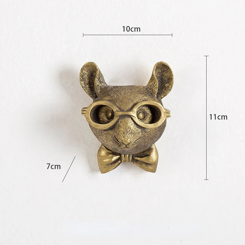 Elegant Home Decor | Antique Bronze Deer Head Wall Hook with Handmade Design | Unique Storage Solution for Stylish Interiors 0