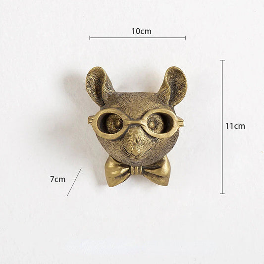 Elegant Home Decor | Antique Bronze Deer Head Wall Hook with Handmade Design | Unique Storage Solution for Stylish Interiors 0