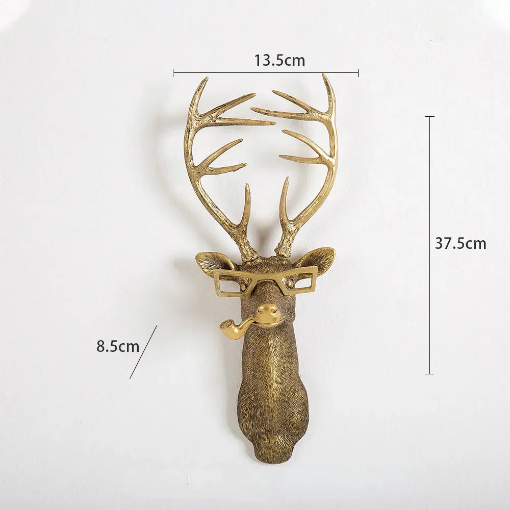 Elegant Home Decor | Antique Bronze Deer Head Wall Hook with Handmade Design | Unique Storage Solution for Stylish Interiors 2