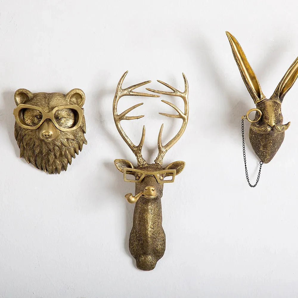 Elegant Home Decor | Antique Bronze Deer Head Wall Hook with Handmade Design | Unique Storage Solution for Stylish Interiors 4