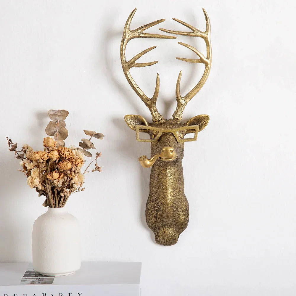 Elegant Home Decor | Antique Bronze Deer Head Wall Hook with Handmade Design | Unique Storage Solution for Stylish Interiors 8