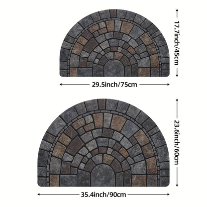 Elegant Mosaic Door Mat | Non-Slip Indoor & Outdoor Welcome Mat for Effortless Cleaning 4