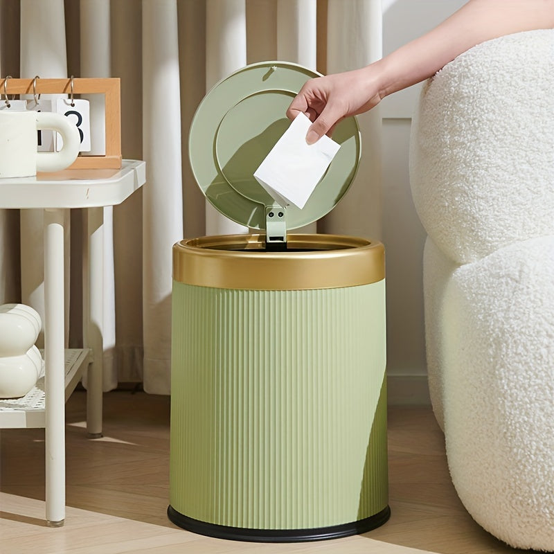 Elegant Oval Kitchen Trash Can with Odour-Sealing Design | Stylish Waste Bin for Modern Interiors 1