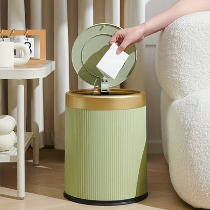 Elegant Oval Kitchen Trash Can with Odour-Sealing Design | Stylish Waste Bin for Modern Interiors 1