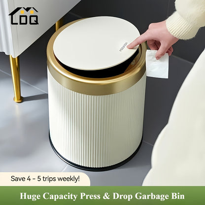 Elegant Oval Kitchen Trash Can with Odour-Sealing Design | Stylish Waste Bin for Modern Interiors 2