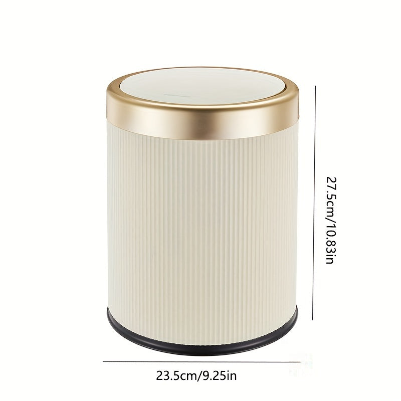 Elegant Oval Kitchen Trash Can with Odour-Sealing Design | Stylish Waste Bin for Modern Interiors 3