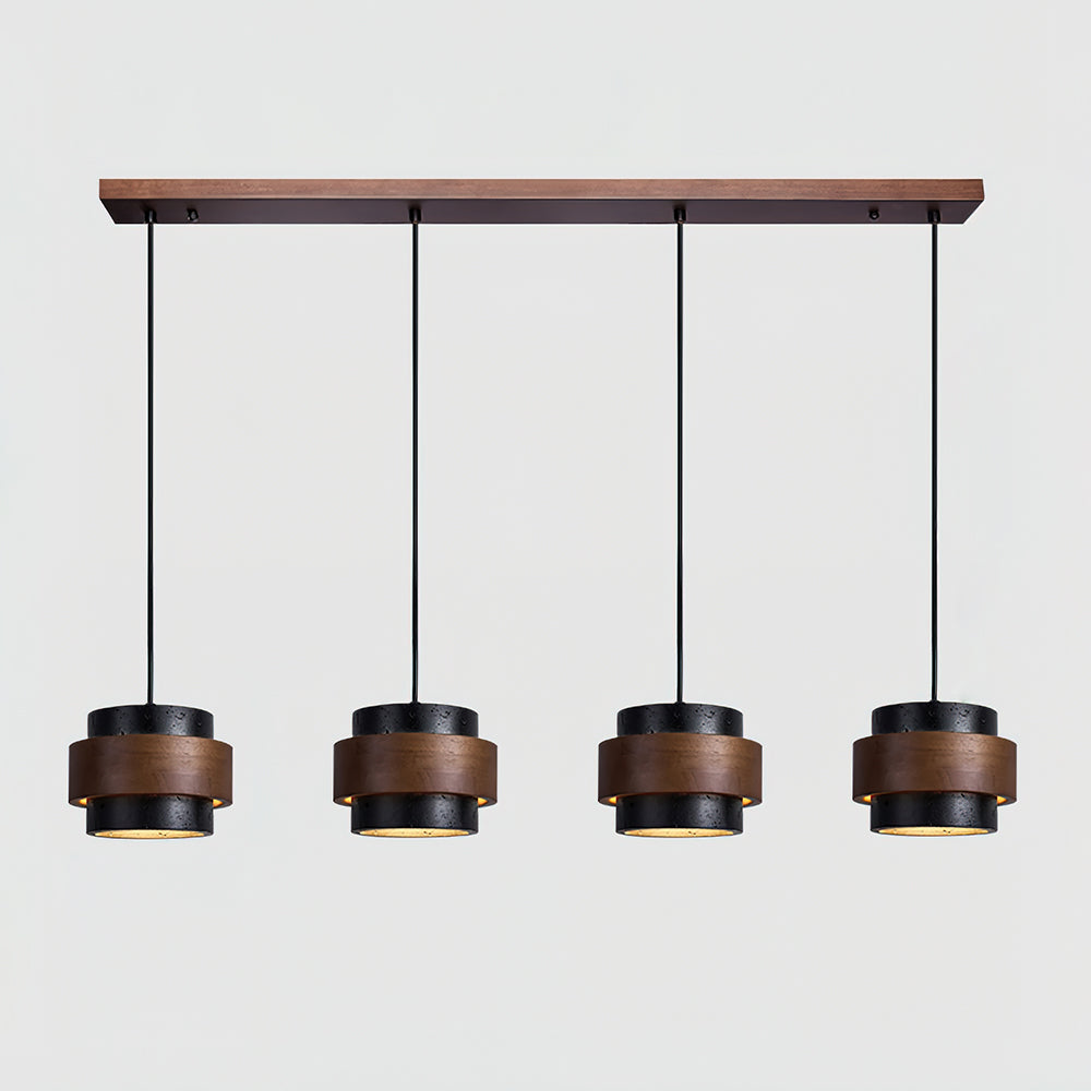 Elegant Pendant Lighting | Genuine Travertine Shade with Walnut Accent | Soft Ambient Glow for Luxurious Spaces 11