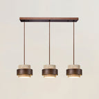 3 Heads L 80cm x H 150cm / L 31.4″ x H 59″ / Walnut Color & Yellow Travertine