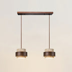 2 Heads L 55cm x H 150cm / L 21.6″ x H 59″ / Walnut Color & Yellow Travertine