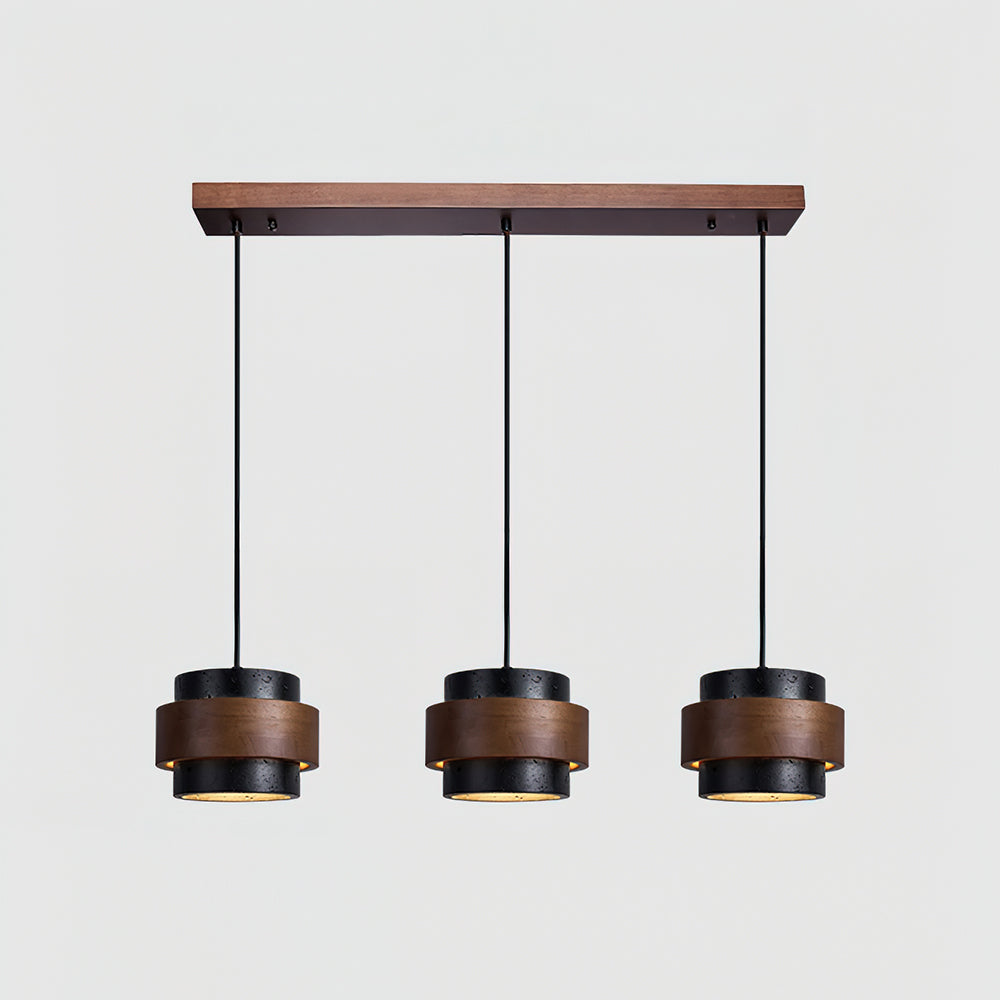 Elegant Pendant Lighting | Genuine Travertine Shade with Walnut Accent | Soft Ambient Glow for Luxurious Spaces 20