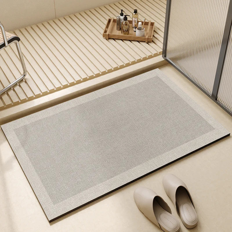 Elegant Quick-Dry Bath Mat with Non-Slip Rubber Base | Soft Technology for Everyday Comfort 0