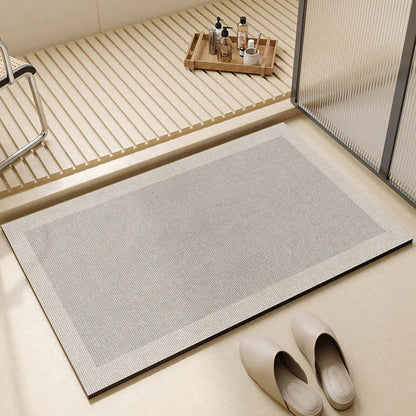 Elegant Quick-Dry Bath Mat with Non-Slip Rubber Base | Soft Technology for Everyday Comfort 0