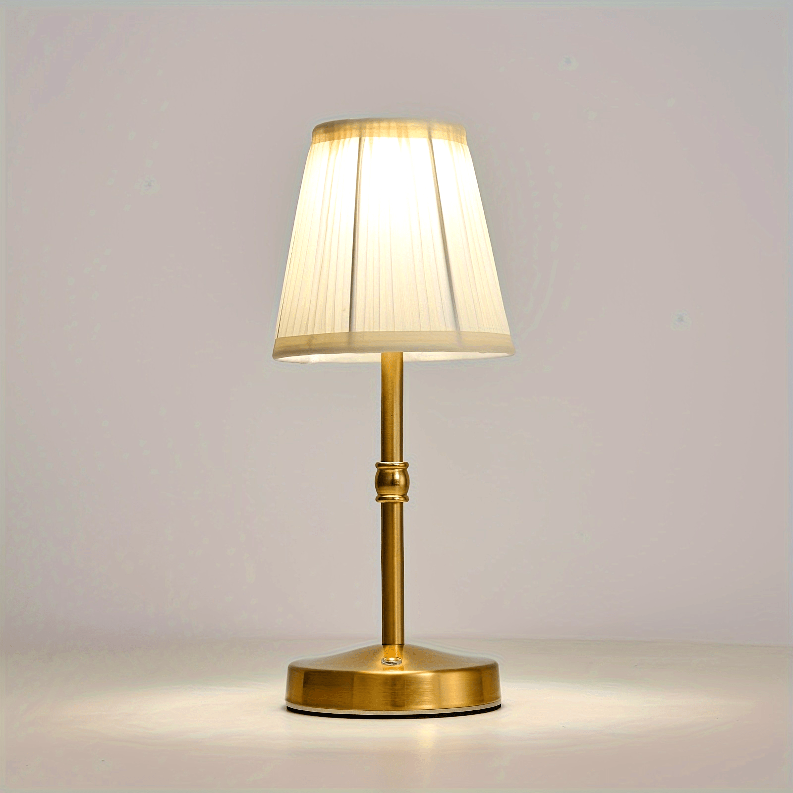 Elegant Touch Control Table Lamp with Rechargeable LED Light | Antique Brass Design for Warm Ambience 0