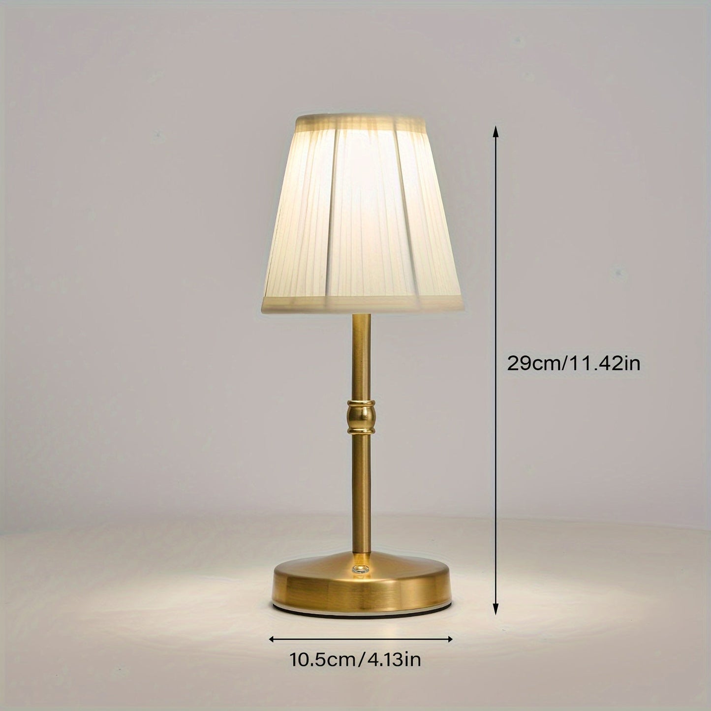 Elegant Touch Control Table Lamp with Rechargeable LED Light | Antique Brass Design for Warm Ambience 4