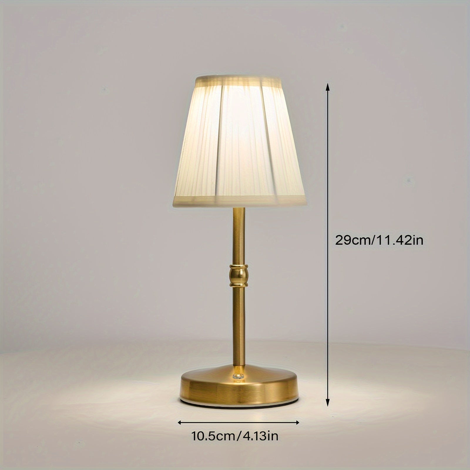 Elegant Touch Control Table Lamp with Rechargeable LED Light | Antique Brass Design for Warm Ambience 4