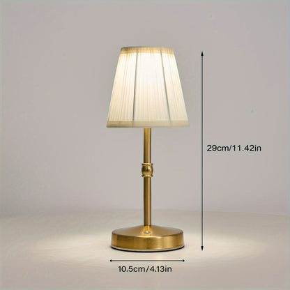 Elegant Touch Control Table Lamp with Rechargeable LED Light | Antique Brass Design for Warm Ambience 4