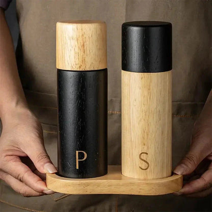 Elegant Wood Salt and Pepper Grinders with Adjustable Mechanism | Stylish Kitchen Accessory for Custom Seasoning 3