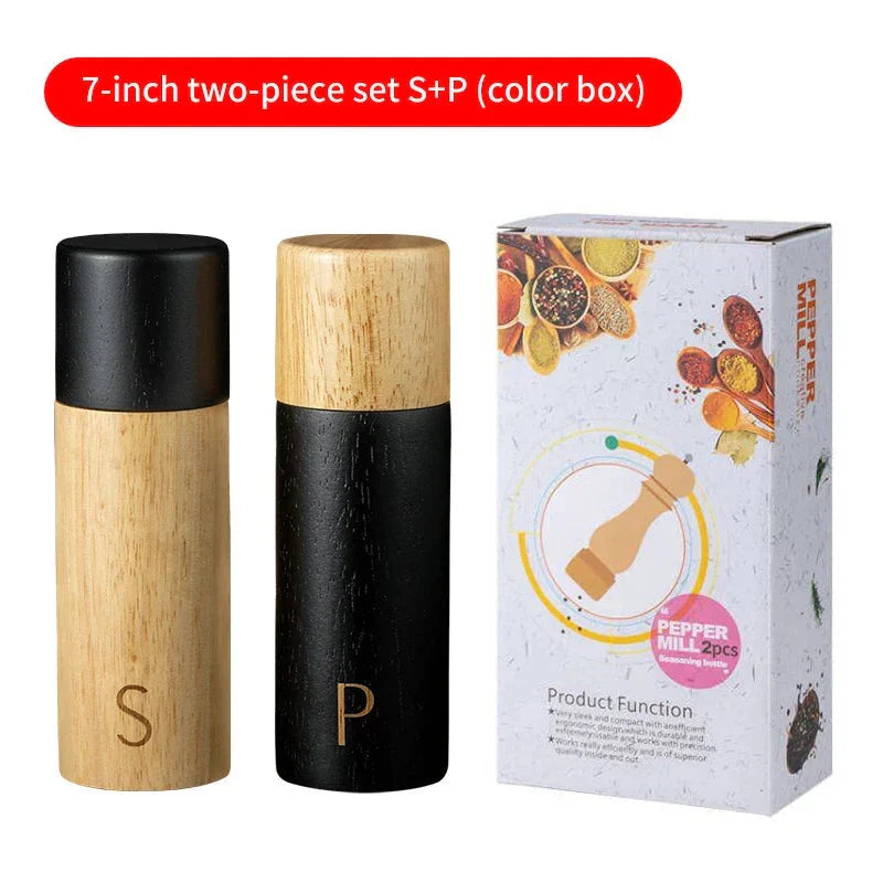Elegant Wood Salt and Pepper Grinders with Adjustable Mechanism | Stylish Kitchen Accessory for Custom Seasoning 6
