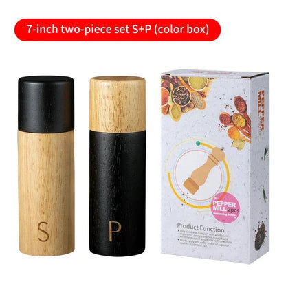Elegant Wood Salt and Pepper Grinders with Adjustable Mechanism | Stylish Kitchen Accessory for Custom Seasoning 6