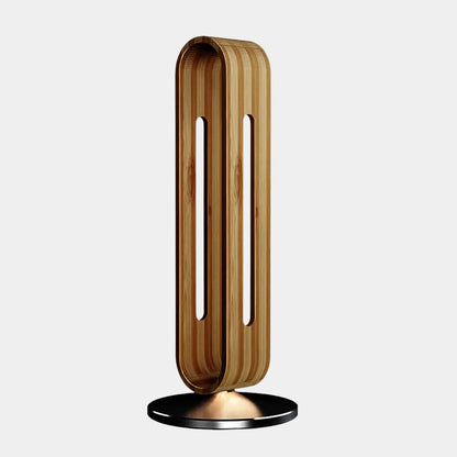 Elegant Wooden Headphone Stand with Metal Accents | Stylish Holder for Organized Desk Space 0