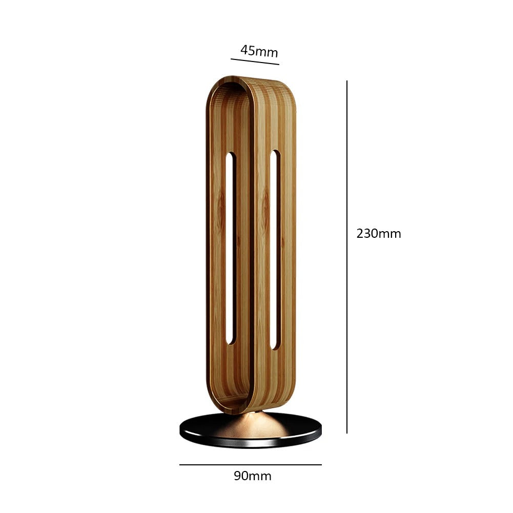 Elegant Wooden Headphone Stand with Metal Accents | Stylish Holder for Organized Desk Space 3