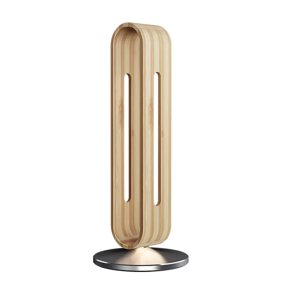 Elegant Wooden Headphone Stand with Metal Accents | Stylish Holder for Organized Desk Space 4