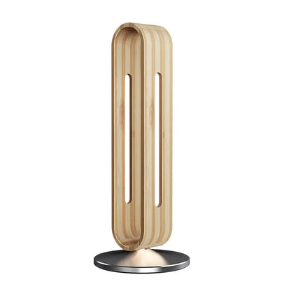 Elegant Wooden Headphone Stand with Metal Accents | Stylish Holder for Organized Desk Space 4