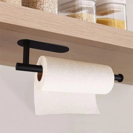 Paper Towel Holder Wall Mount, Self Adhesive Stainless Steel Paper Towel Holder, Kitchen Towel Holder No Drill