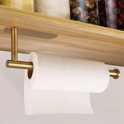 Self Adhesive Stainless Steel Paper Towel Holder, Kitchen Towel Holder No Drill – image 7