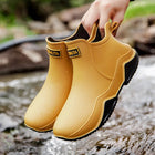Waterproof Boots for Women, Slip Resistant Ankle Boots with Pull On Tabs, Lightweight Rain Boots Women for Muddy Days