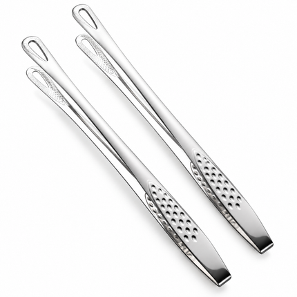 Cooking Tongs Stainless Steel, 2 Pack Kitchen Tongs for Serving, Grilling Tongs, Kitchen Utensils, Grill Accessories_02