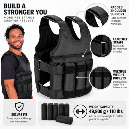 Weighted Vest for Running and Jogging, Adjustable Weighted Vest for Workout, Exercise Weight Vest for Strength Training_04