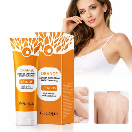 Orange Exfoliating Brightening Gel for Smooth Hydration | Gentle Deep Cleansing for Glowing Skin