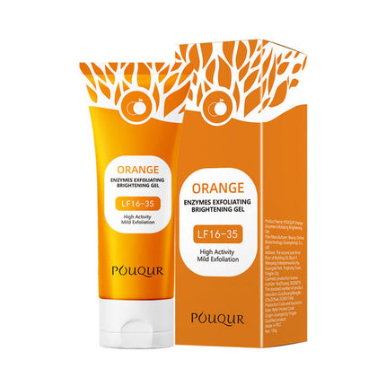 Orange Exfoliating Brightening Gel for Smooth Hydration | Gentle Deep Cleansing for Glowing Skin