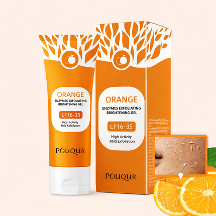 Orange Exfoliating Brightening Gel for Smooth Hydration | Gentle Deep Cleansing for Glowing Skin