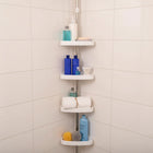 Shower Caddy Corner with Tension Pole, Shower Shelves for Bathroom Storage, Bathroom Organizer Rack for Shampoo_00