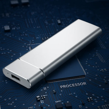 500GB Portable External Hard Drive with Aluminum Slim Design | High-Speed USB Storage for Travel and Backup